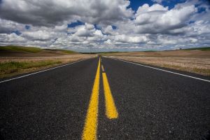 A road in the Palouse region of Washington