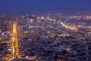 San Francisco at Night from Twin Peaks