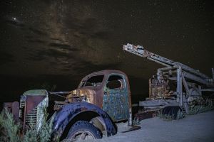 Abandoned Truck under the Stars