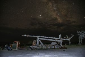 Abandoned Truck Under Stars