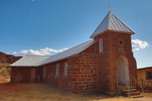 Abandoned church in Cuervo, New Mexico