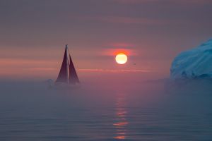 Sunset over Iceberg