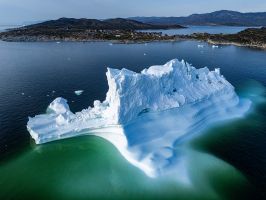 Iceberg outside the village of Rodeway, Greenland